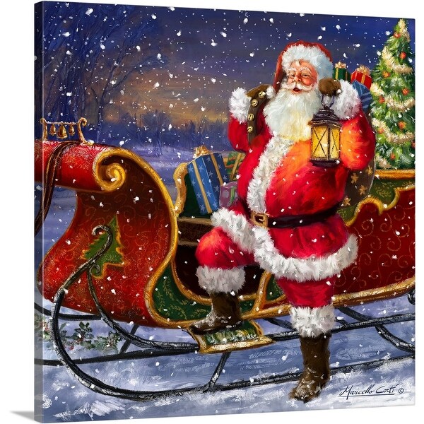 Zorina baldescu meiklejohn licensing claus tricotdamandine seasonal 26th lusile17 "Christmas Eve" Canvas Wall Art - Overstock - 26974498